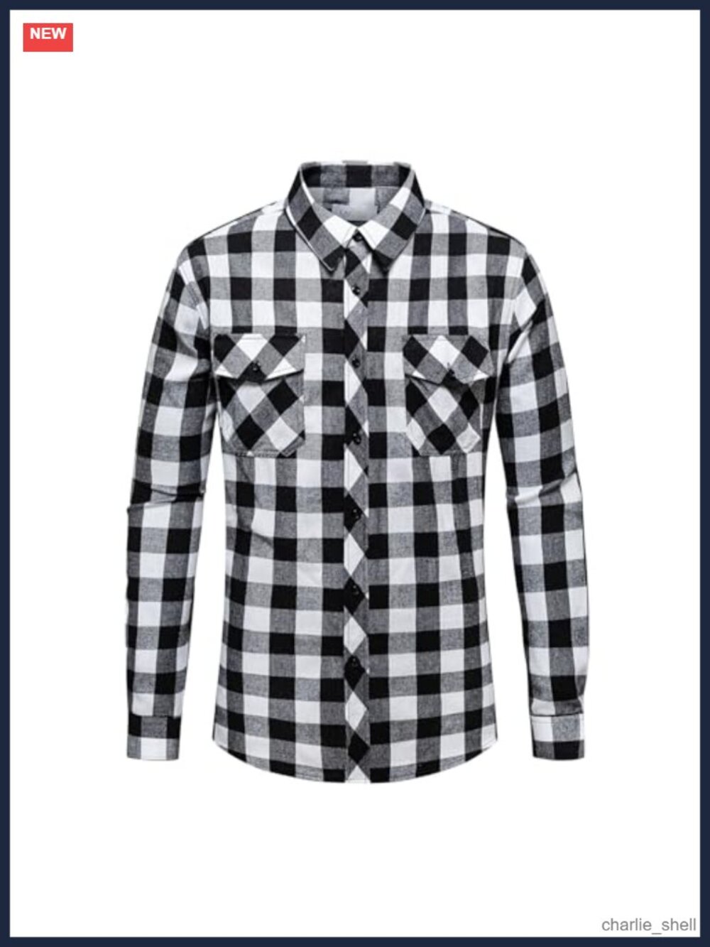 Men's Flannel Button Down Shirt Long Sleeve Plaid Casual